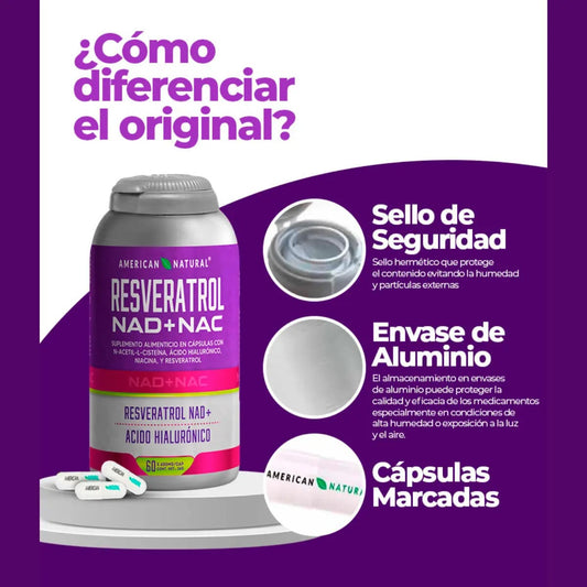 RESVERATROL - ENERGIA, JUVENTUD CELULAR NAD + NAC