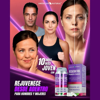 RESVERATROL - ENERGIA, JUVENTUD CELULAR NAD + NAC
